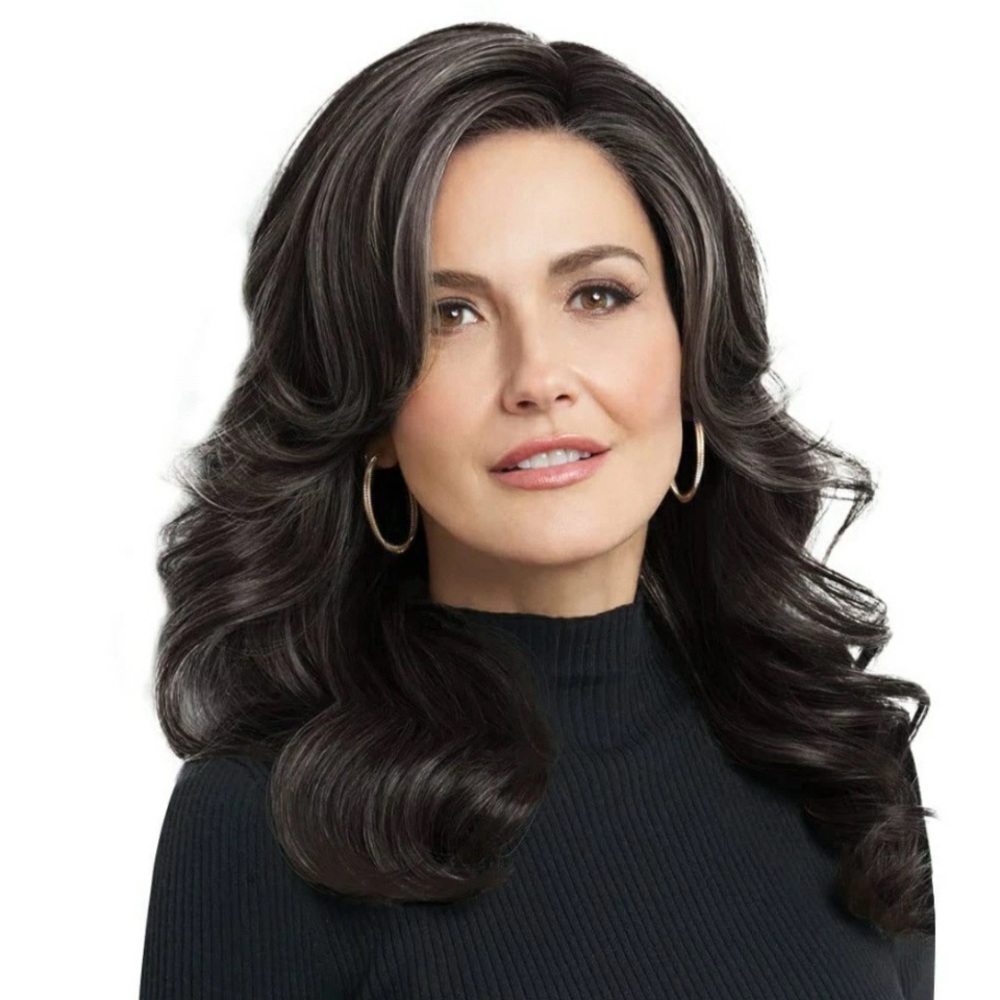 Sophisticated Black and Gray Women's Wig